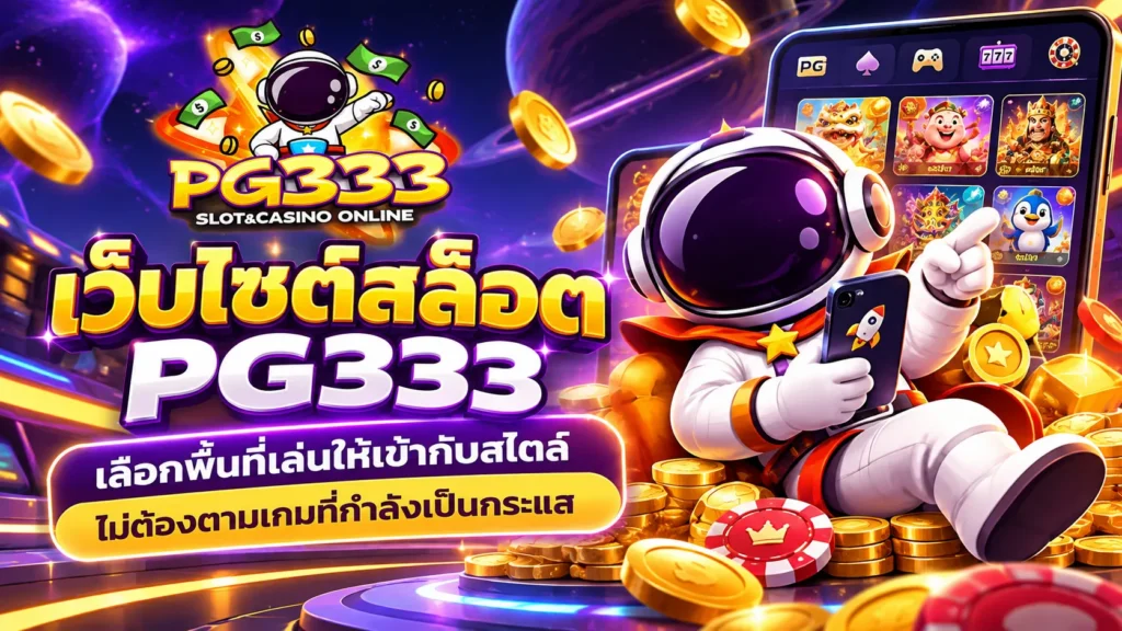 เว็บไซต์สล็อต pg333 เลือกพื้นที่เล่นให้เข้ากับสไตล์ ไม่ต้องตามเกมที่กำลังเป็นกระแส